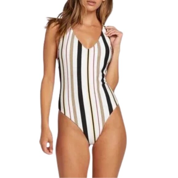 NEW Volcom "That’s Stripe" One Piece Swimsuit Sz. S - Picture 2 of 3